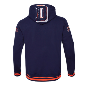 Pro Standard Men's MLB Detroit Tigers Mashup Rib PO Hoodie -Navy/Orange