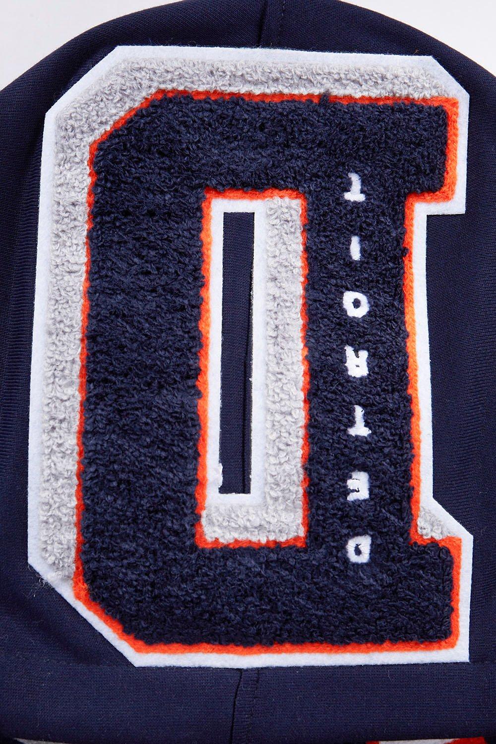 Pro Standard Men's MLB Detroit Tigers Mashup Rib PO Hoodie - Navy/Orange - NAVY/ORANGE Thumbnail View 8