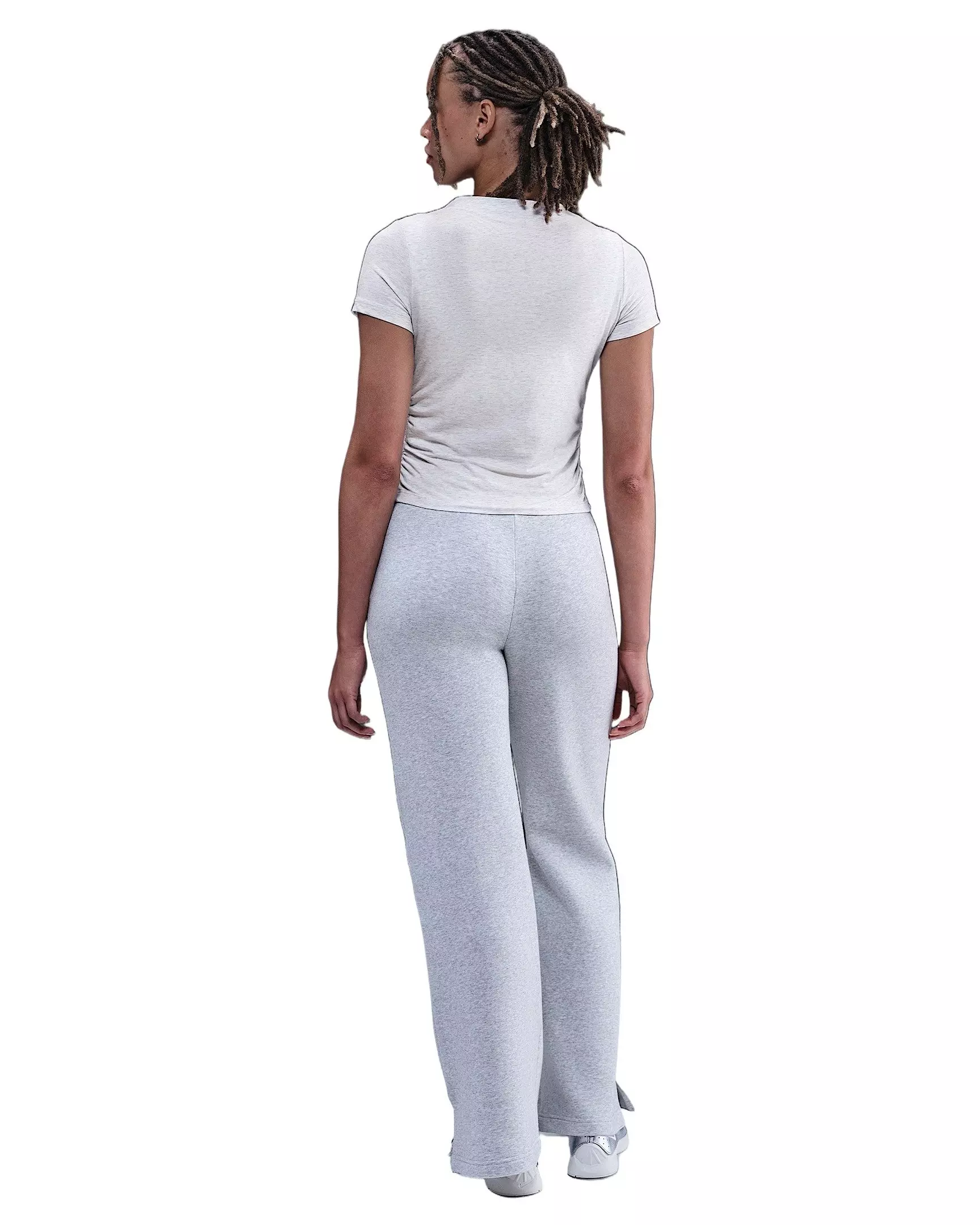 Nike Women's Sportswear Chill Knit Tight Short-Sleeve Mock-Neck Top -Light Brown - BROWN