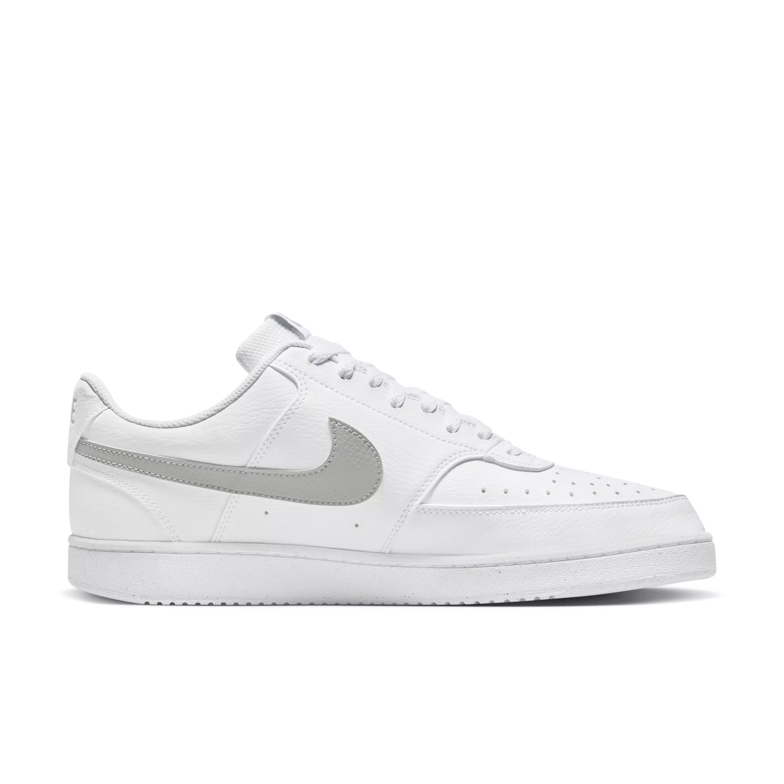 Nike Court Vision Low Next Nature "White/White/Light Smoke Grey" Men's Shoe - WHITE/WHITE/LT GREY