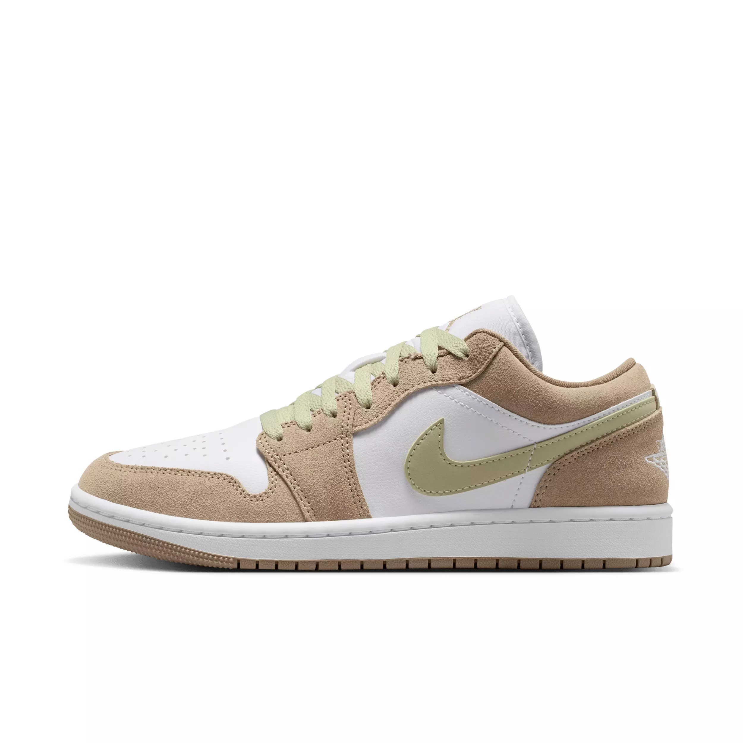 Jordan 1 Low "Khaki/Olive Aura/Sail/White" Women's Shoe - KHAKI/OLIVE/SAIL/WHITE