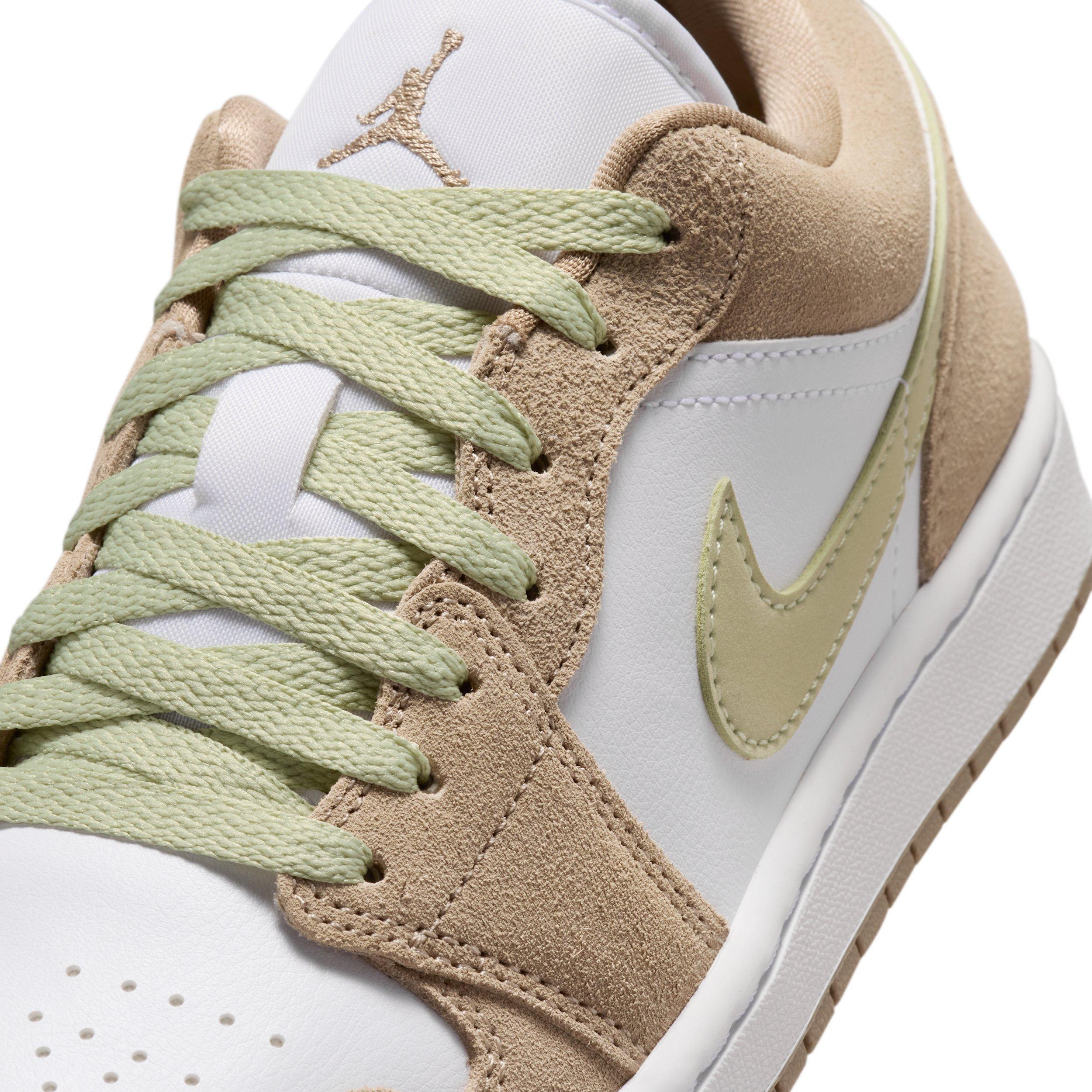 Jordan 1 Low "Khaki/Olive Aura/Sail/White" Women's Shoe - KHAKI/OLIVE/SAIL/WHITE Thumbnail View 7