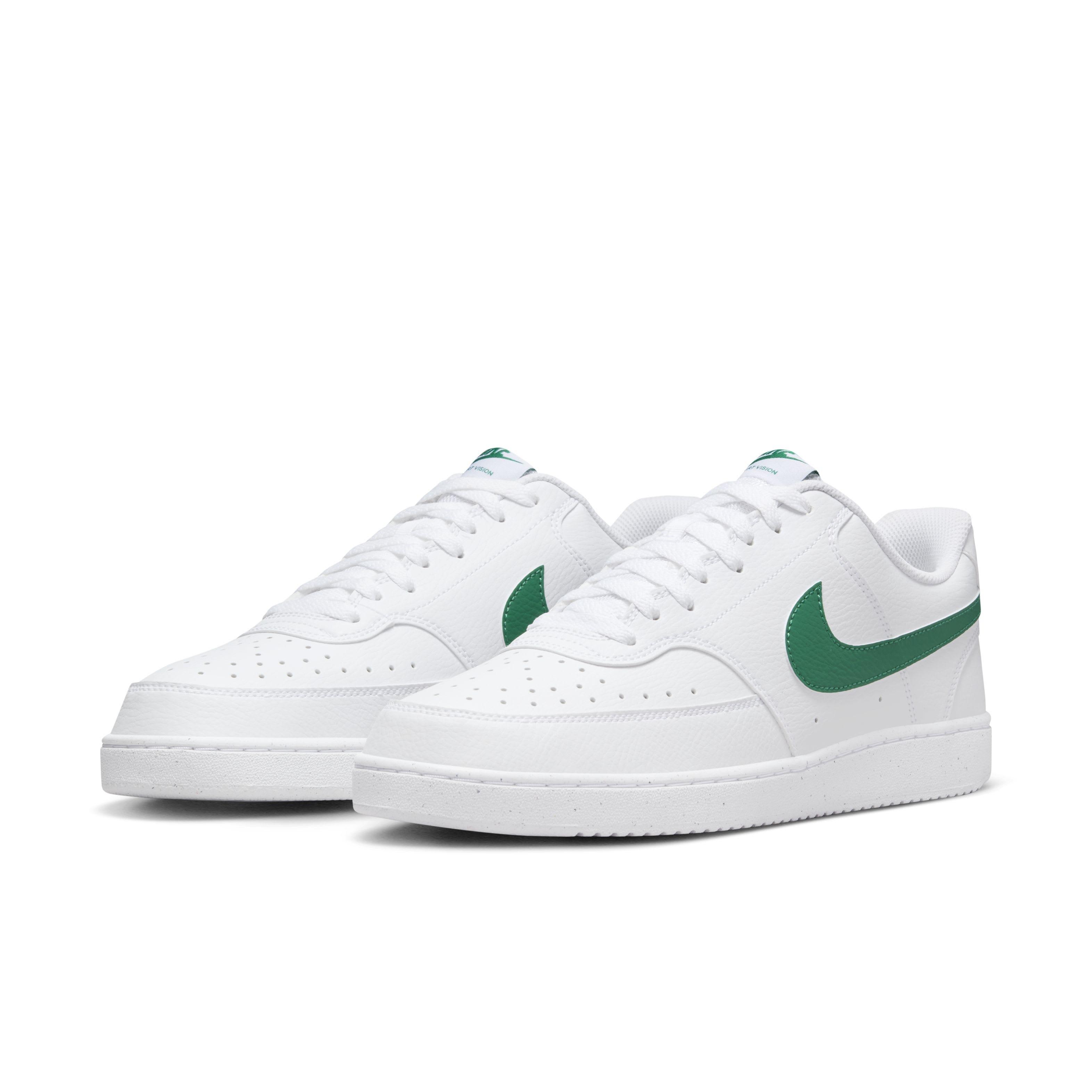 Nike Court Vision Low Next Nature "White/White/Malachite" Men's Shoe - WHITE/WHITE/MALACHITE Thumbnail View 3