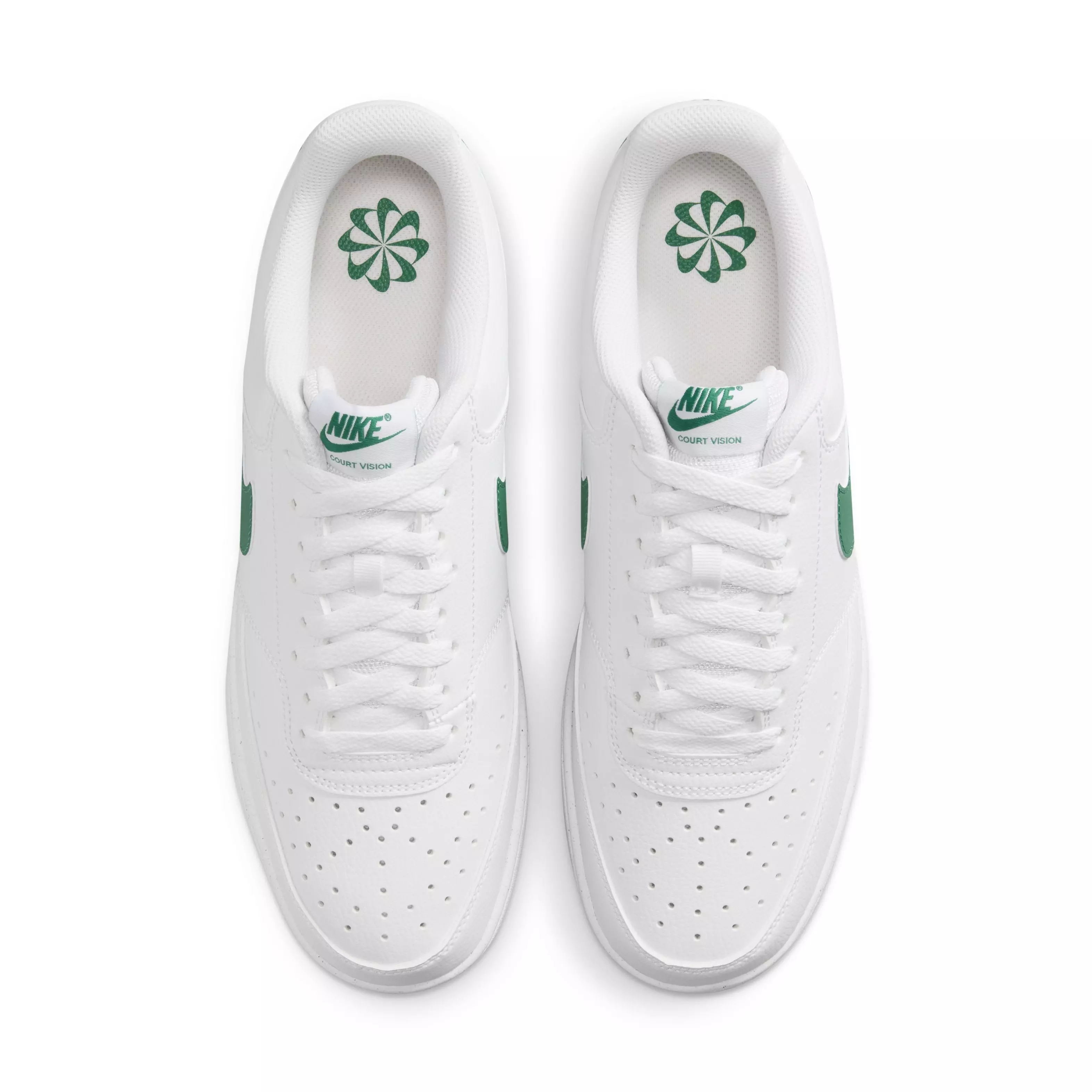 Nike Court Vision Low Next Nature "White/White/Malachite" Men's Shoe - WHITE/WHITE/MALACHITE