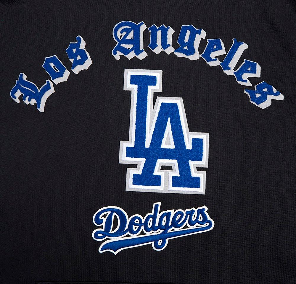 Pro Standard Men's MLB Los Angeles Dodgers Old English PO Hoodie -Black - BLACK Thumbnail View 5