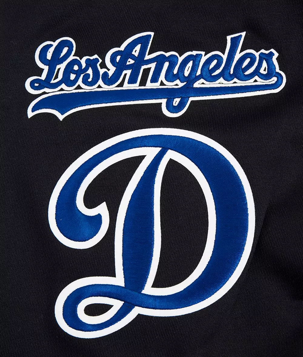 Pro Standard Men's MLB Los Angeles Dodgers Old English PO Hoodie - Black - BLACK