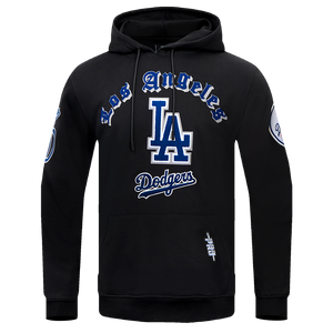 Pro Standard Men's MLB Los Angeles Dodgers Old English PO Hoodie -Black
