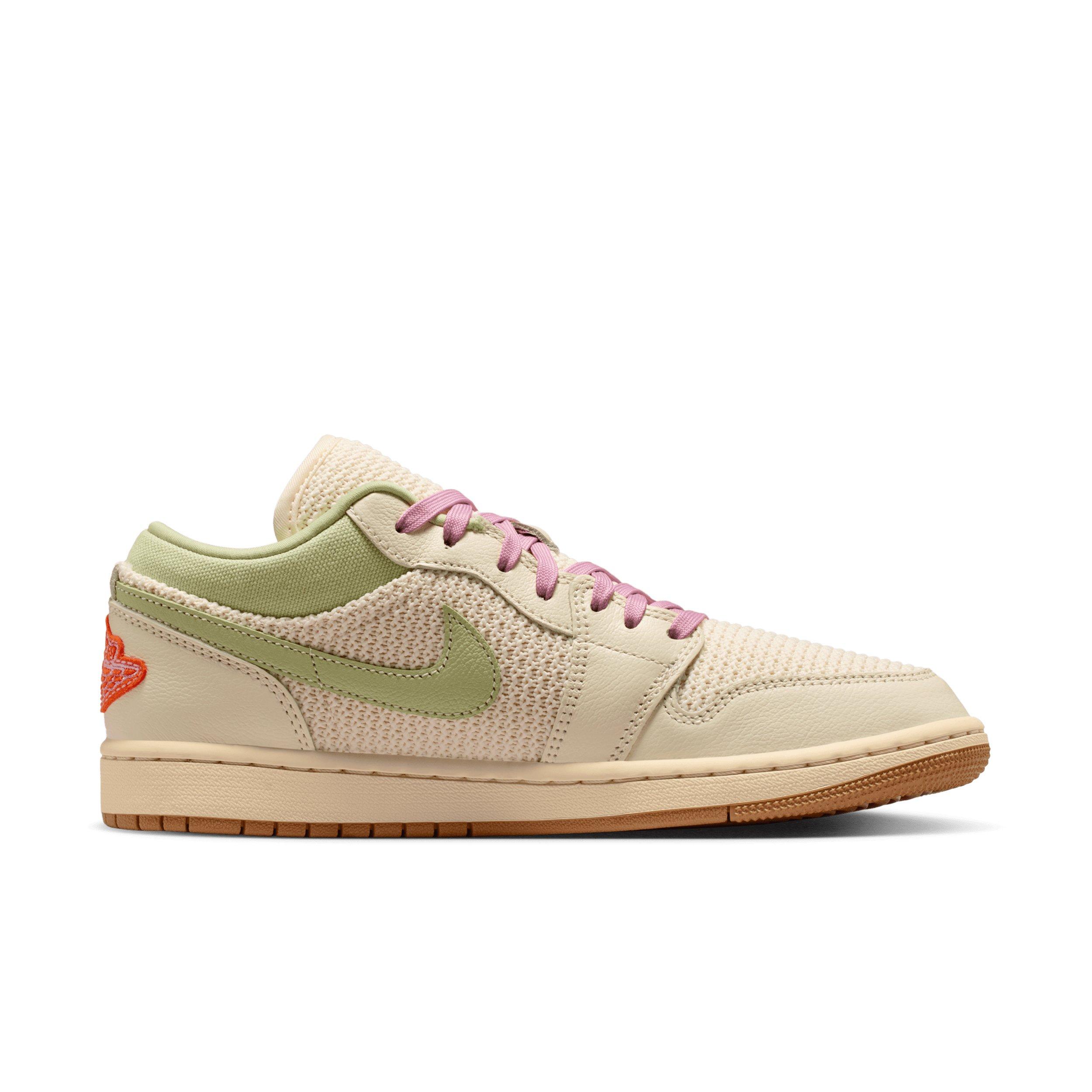 Jordan 1 Low SE "Sail/Olive Aura/Pearl White/Iced Carmine" Women's Shoe - SAIL/OLIVE/PEARL/CARMINE Thumbnail View 1