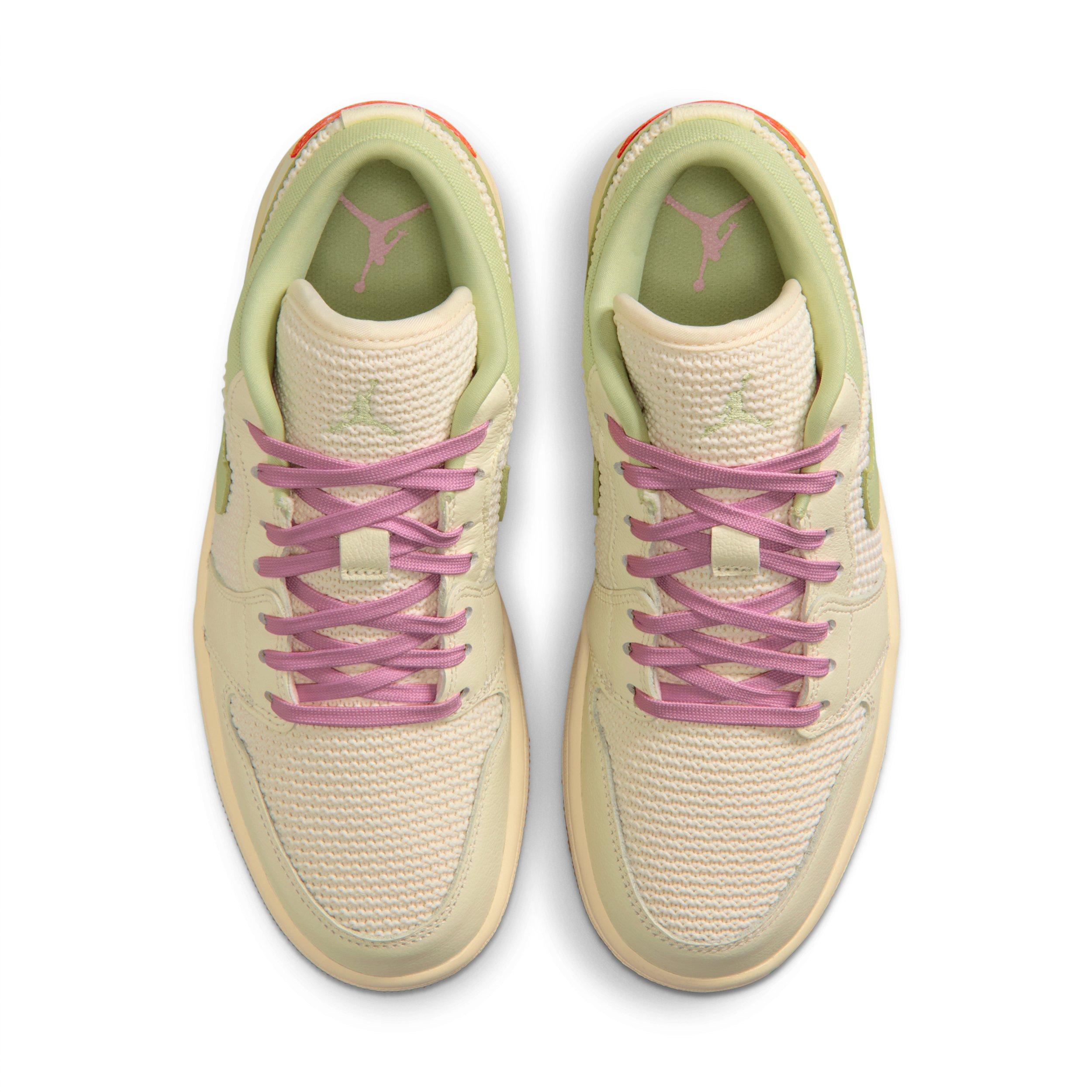 Jordan 1 Low SE "Sail/Olive Aura/Pearl White/Iced Carmine" Women's Shoe - SAIL/OLIVE/PEARL/CARMINE Thumbnail View 4