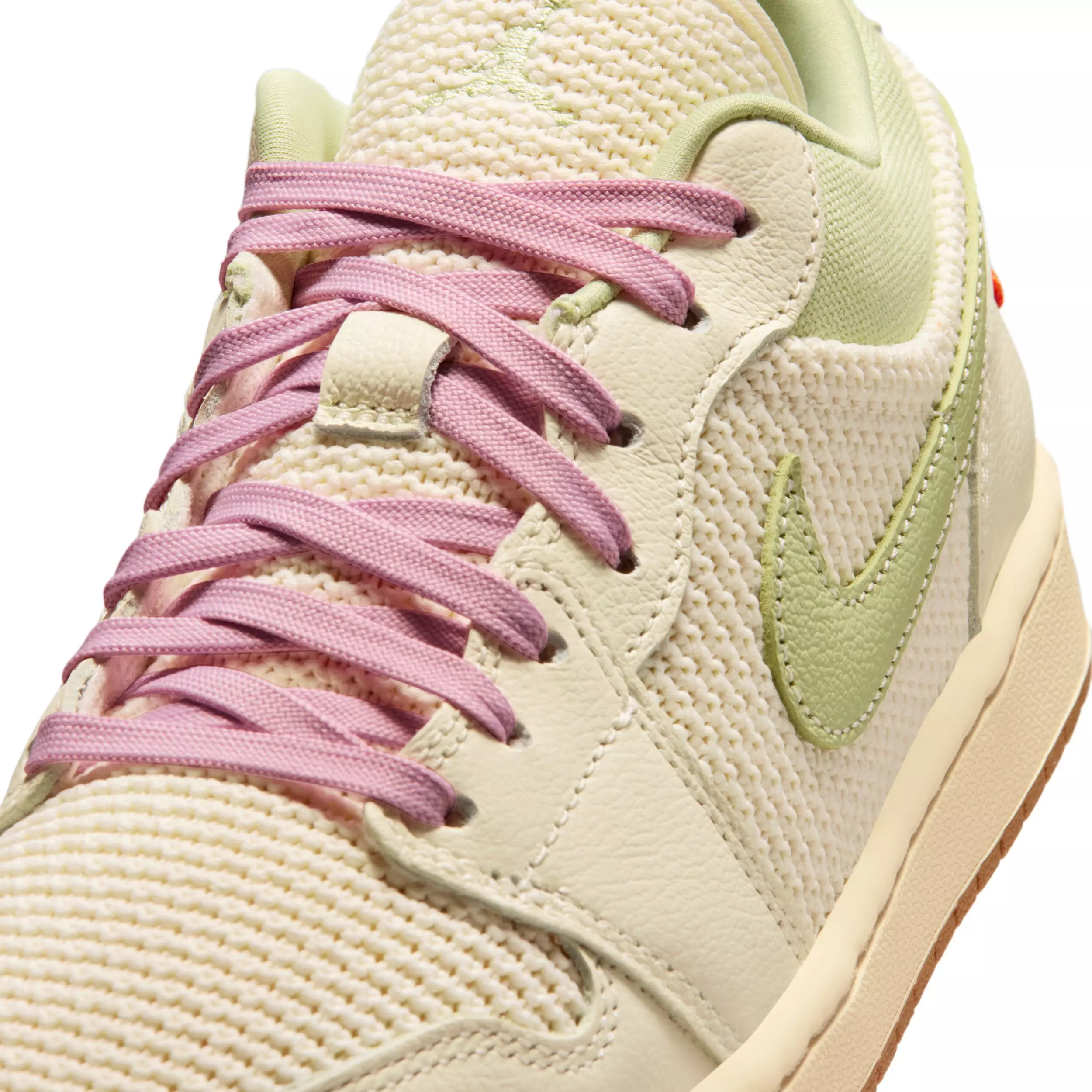 Jordan 1 Low SE "Sail/Olive Aura/Pearl White/Iced Carmine" Women's Shoe - SAIL/OLIVE/PEARL/CARMINE