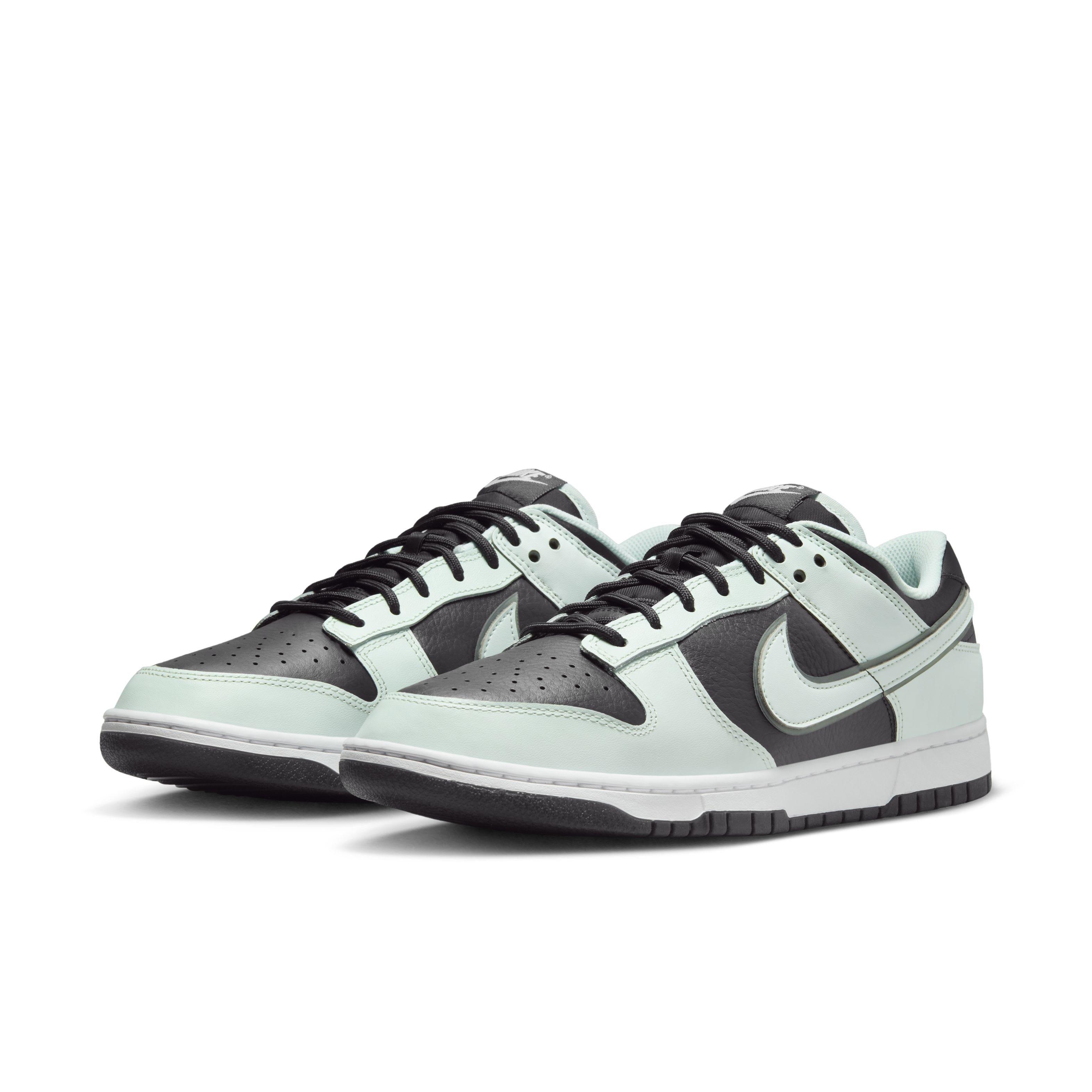 Nike Dunk Low Retro Premium "Dark Smoke Grey/White/Barely Green" Men's Shoe - DK GREY/WHITE/GREEN Thumbnail View 5
