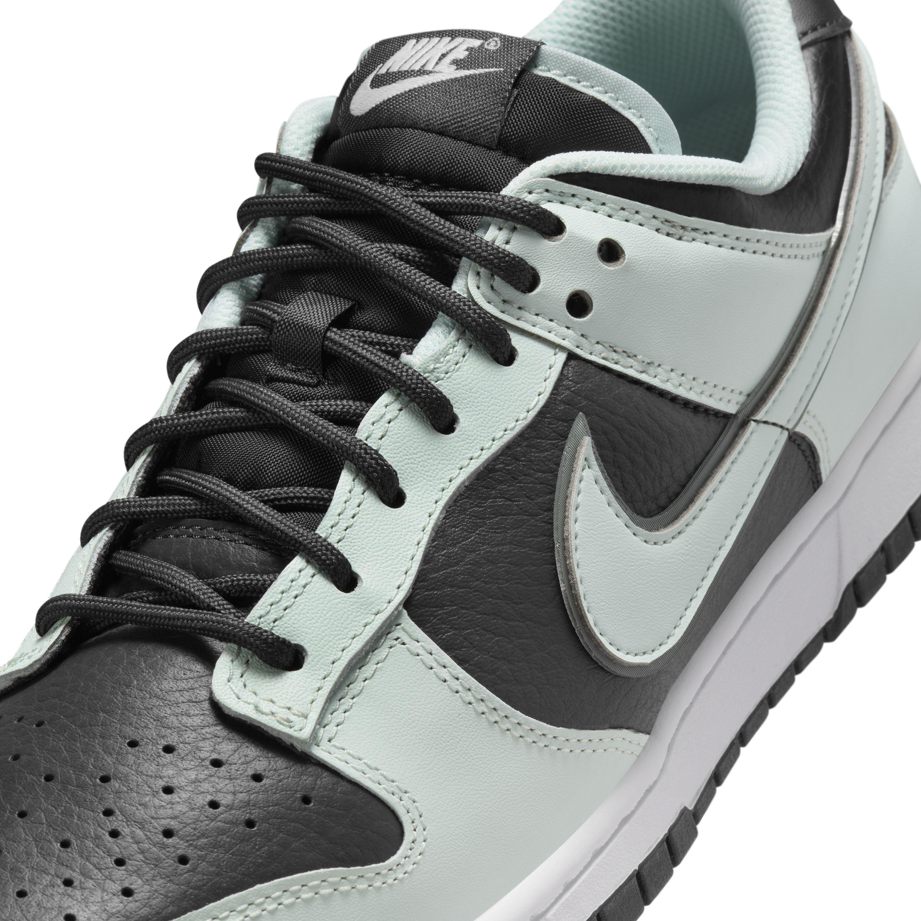 Nike Dunk Low Retro Premium "Dark Smoke Grey/White/Barely Green" Men's Shoe - DK GREY/WHITE/GREEN Thumbnail View 3