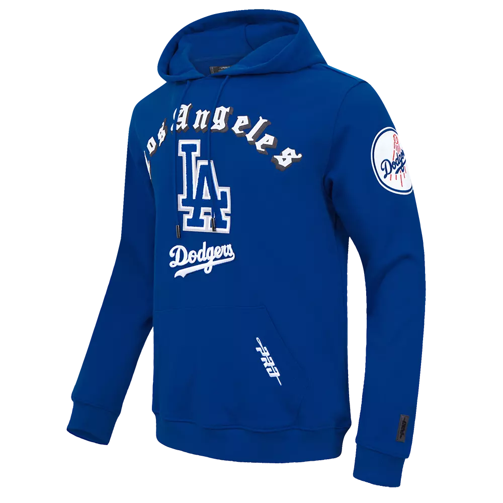 Pro Standard Men's MLB Los Angeles Dodgers Old English PO Hoodie -Blue - BLUE