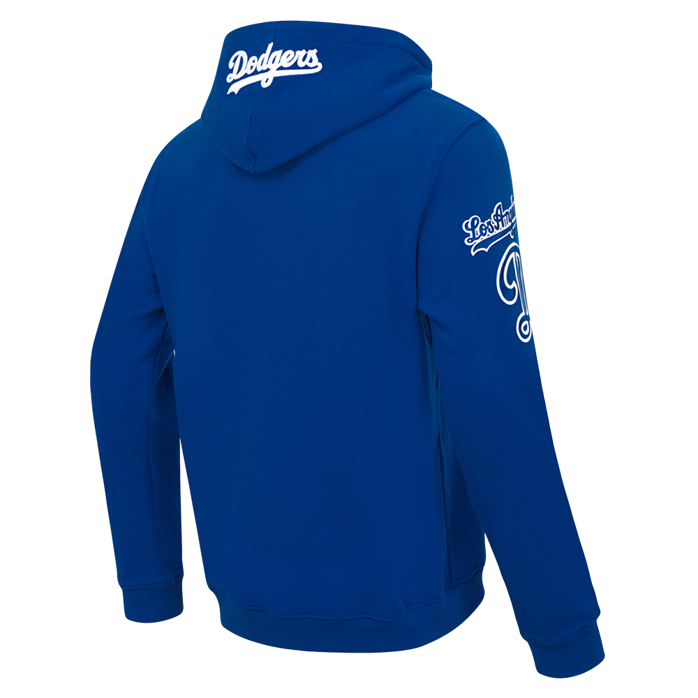 Pro Standard Men's MLB Los Angeles Dodgers Old English PO Hoodie -Blue - BLUE Thumbnail View 4