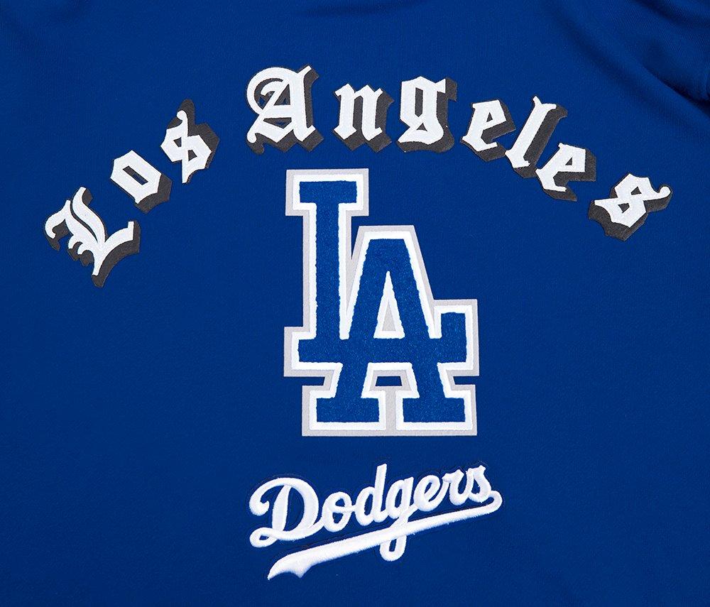 Pro Standard Men's MLB Los Angeles Dodgers Old English PO Hoodie -Blue - BLUE Thumbnail View 5