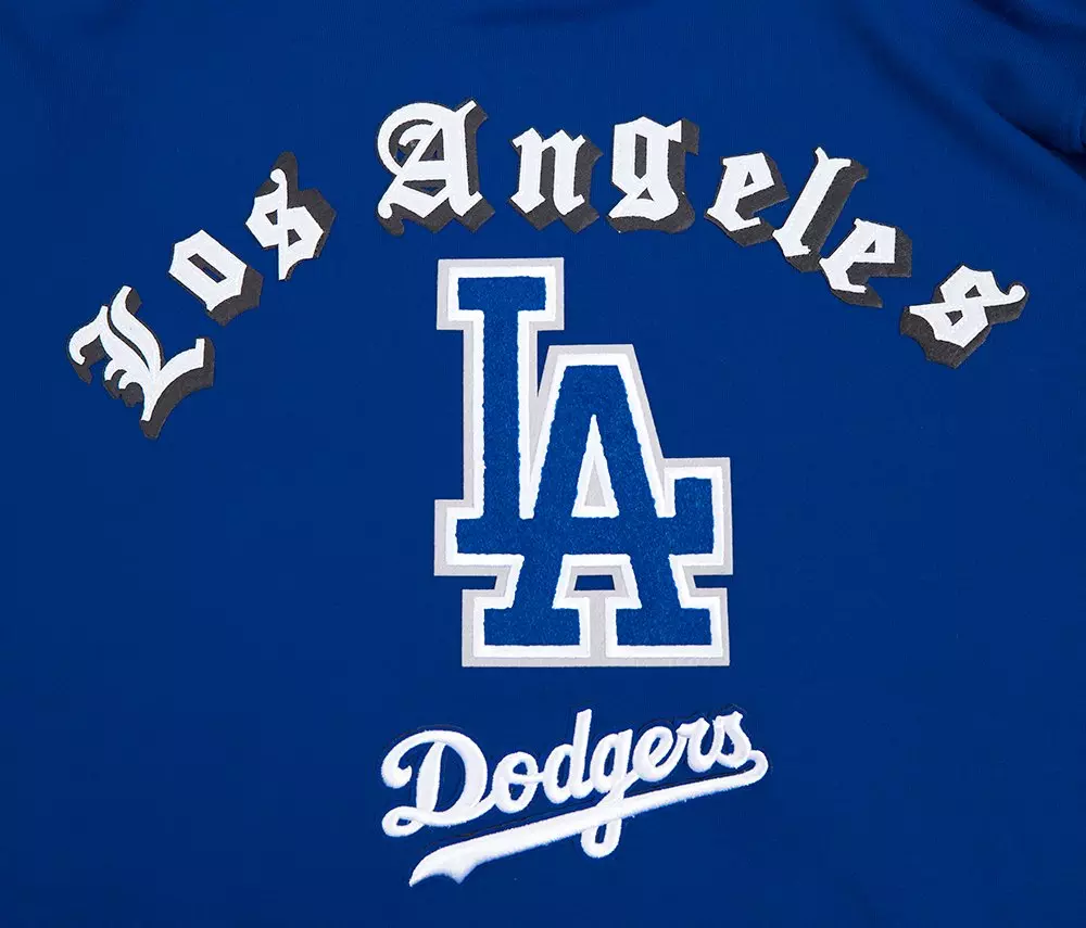 Pro Standard Men's MLB Los Angeles Dodgers Old English PO Hoodie -Blue - BLUE