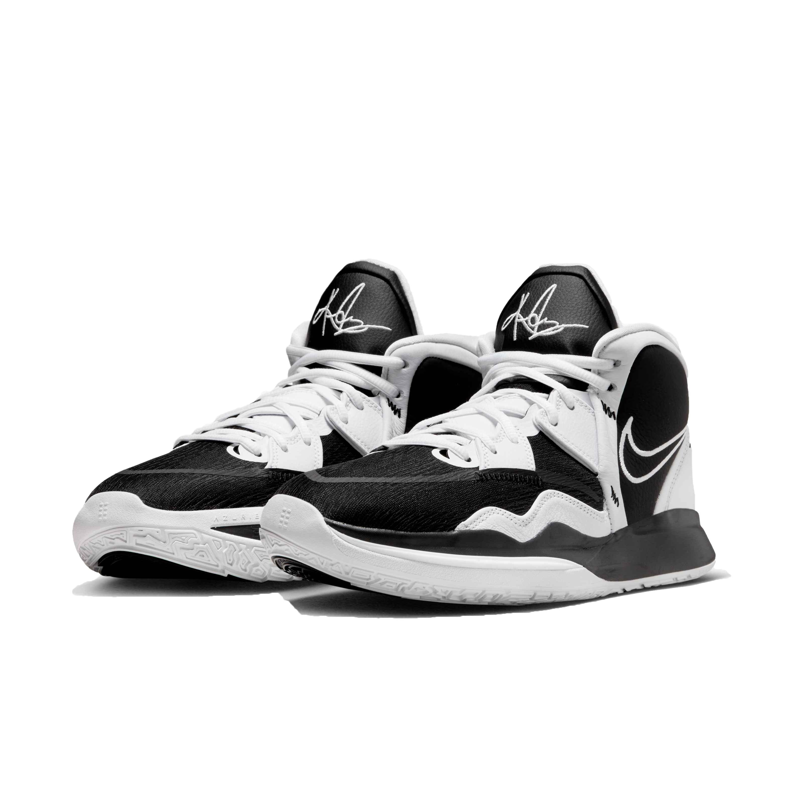 Black and store white kyrie shoes