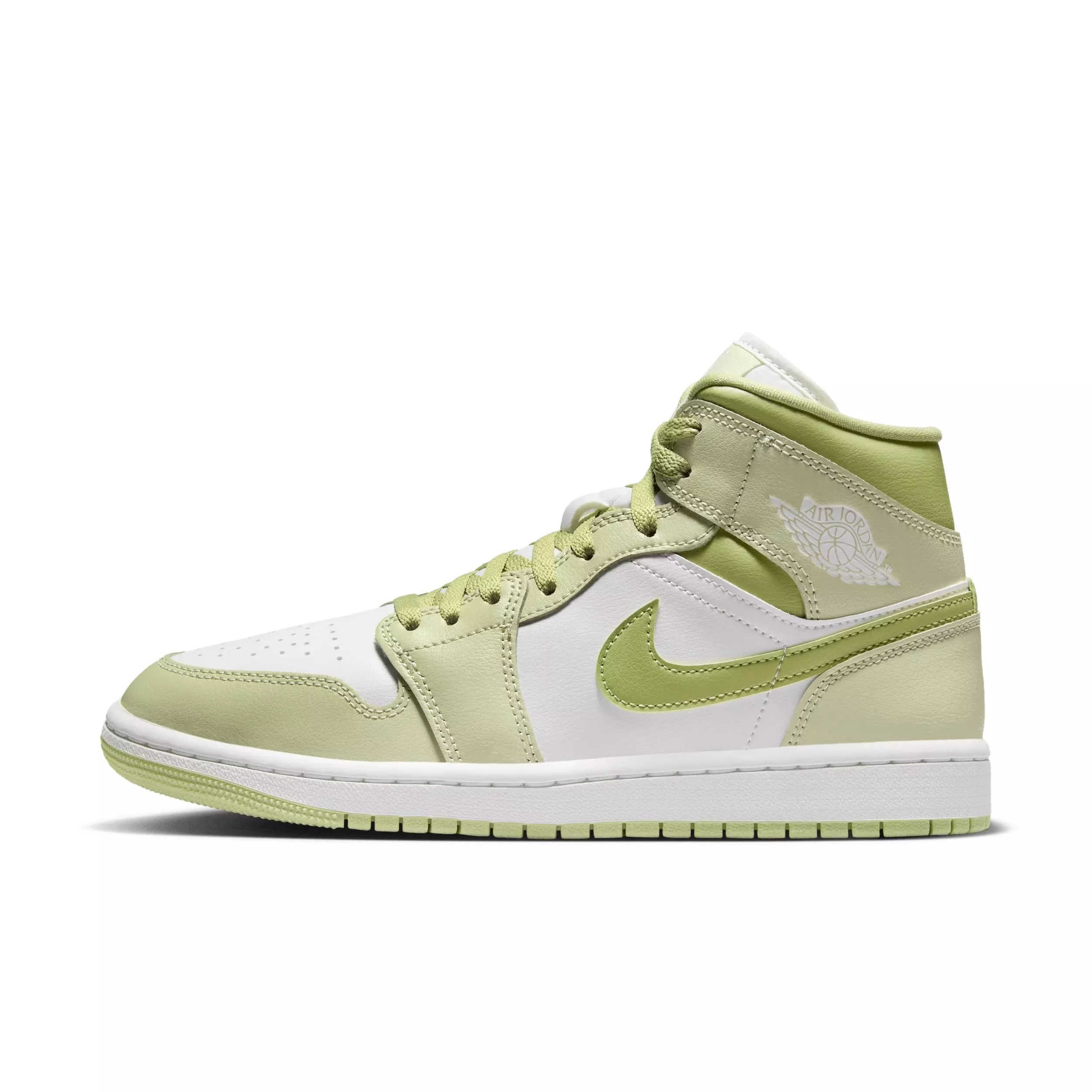 Jordan 1 Mid "Olive Aura/Lawn/Coconut Milk/Sail" Women's Shoe - OLIVE/LAWN/MILK/SAIL