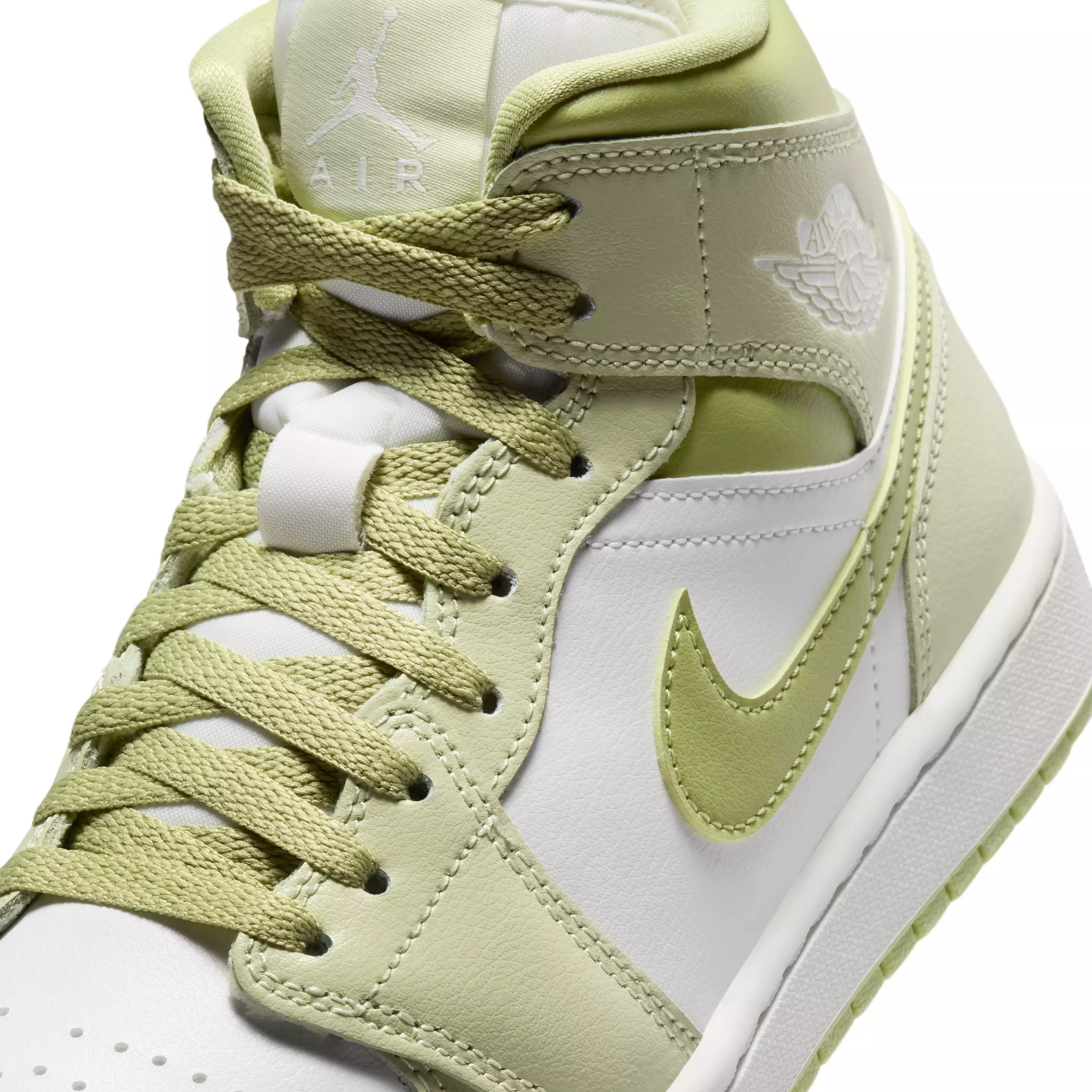 Jordan 1 Mid "Olive Aura/Lawn/Coconut Milk/Sail" Women's Shoe - OLIVE/LAWN/MILK/SAIL