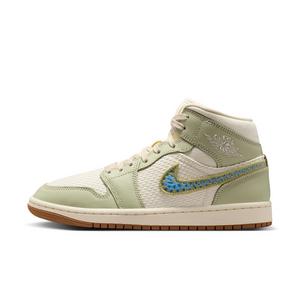 Jordan 1 Mid SE "Olive Aura/Lawn/University Blue/Pearl White" Women's Shoe