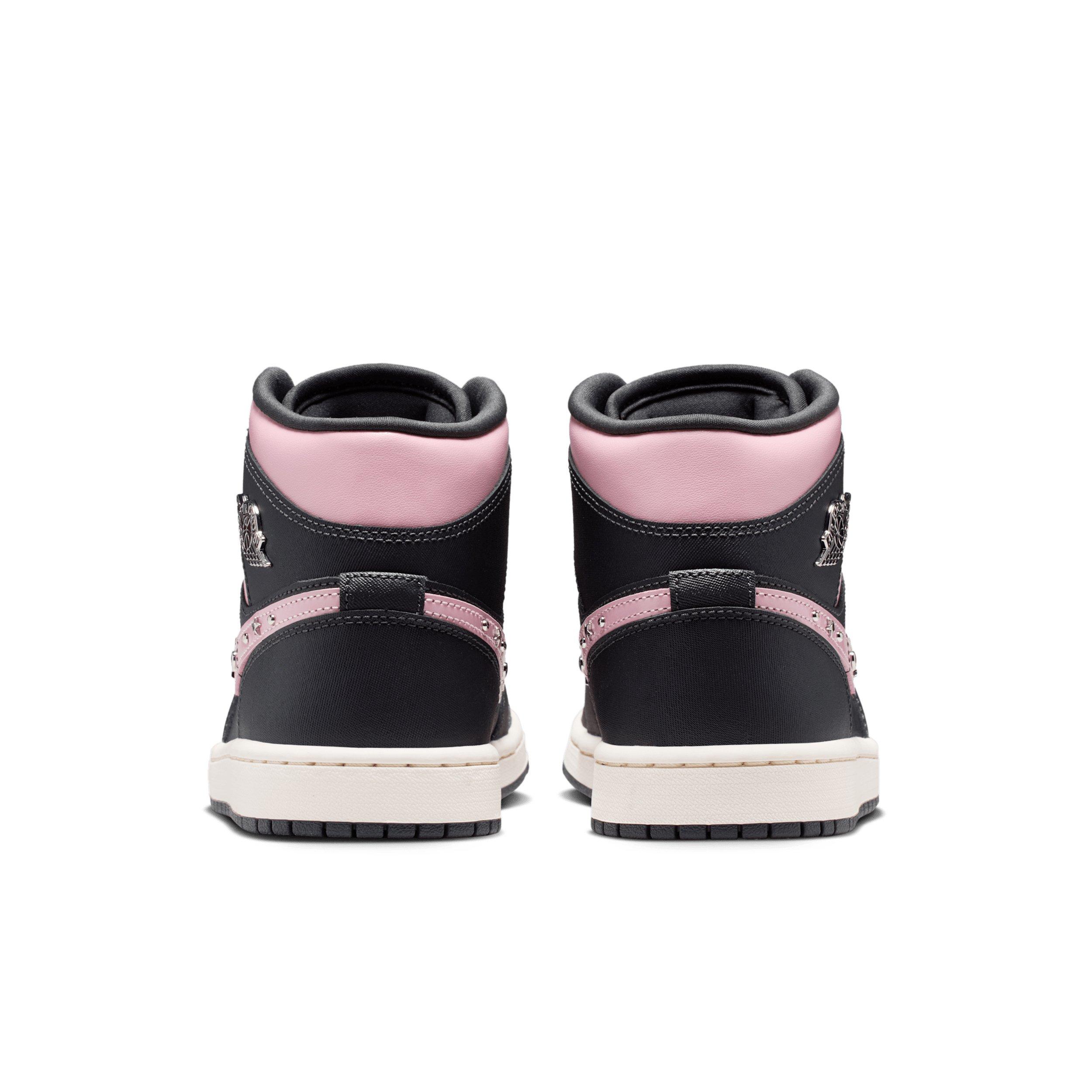 Jordan 1 Mid SE "Anthracite/Iced Carmine/Coconut Milk/Metallic Silver" Women's Shoe - ANTHRACITE/CARMINE/MILK/SILVER Thumbnail View 5