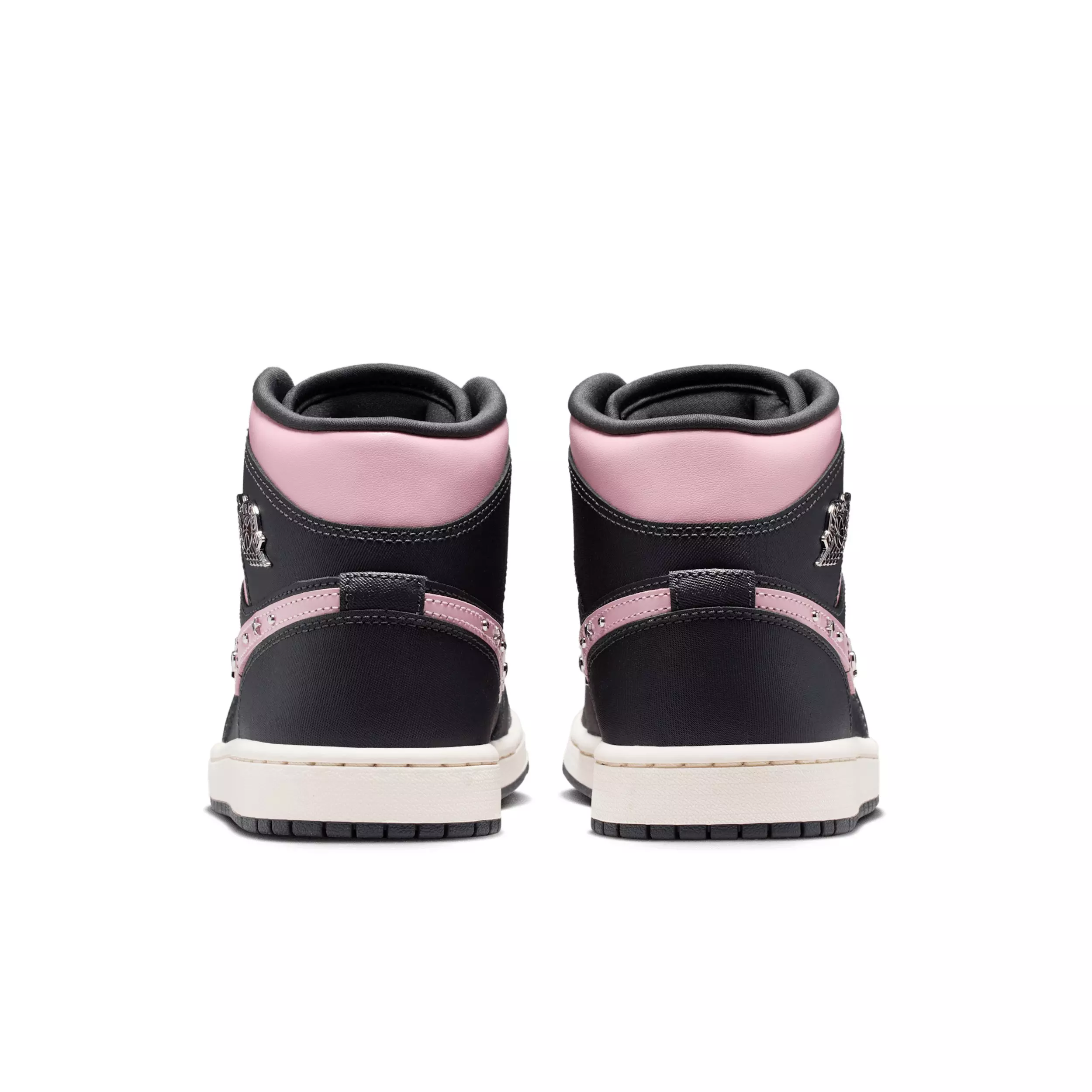 Jordan 1 Mid SE "Anthracite/Iced Carmine/Coconut Milk/Metallic Silver" Women's Shoe - ANTHRACITE/CARMINE/MILK/SILVER