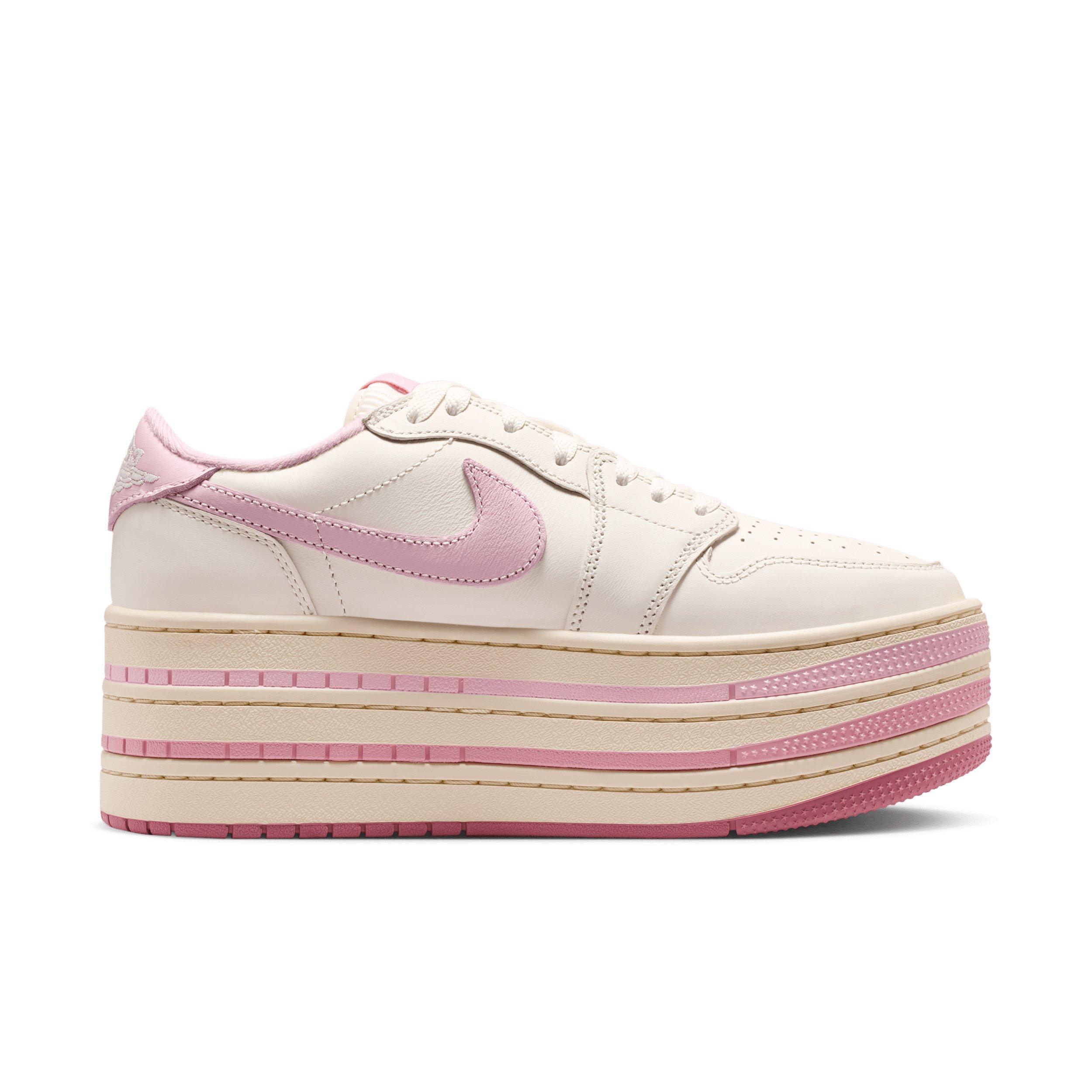 Jordan 1 Triple Stack "Pale Ivory/Muslin/Iced Carmine" Women's Shoe - IVORY/MUSLIN/CARMINE Thumbnail View 1