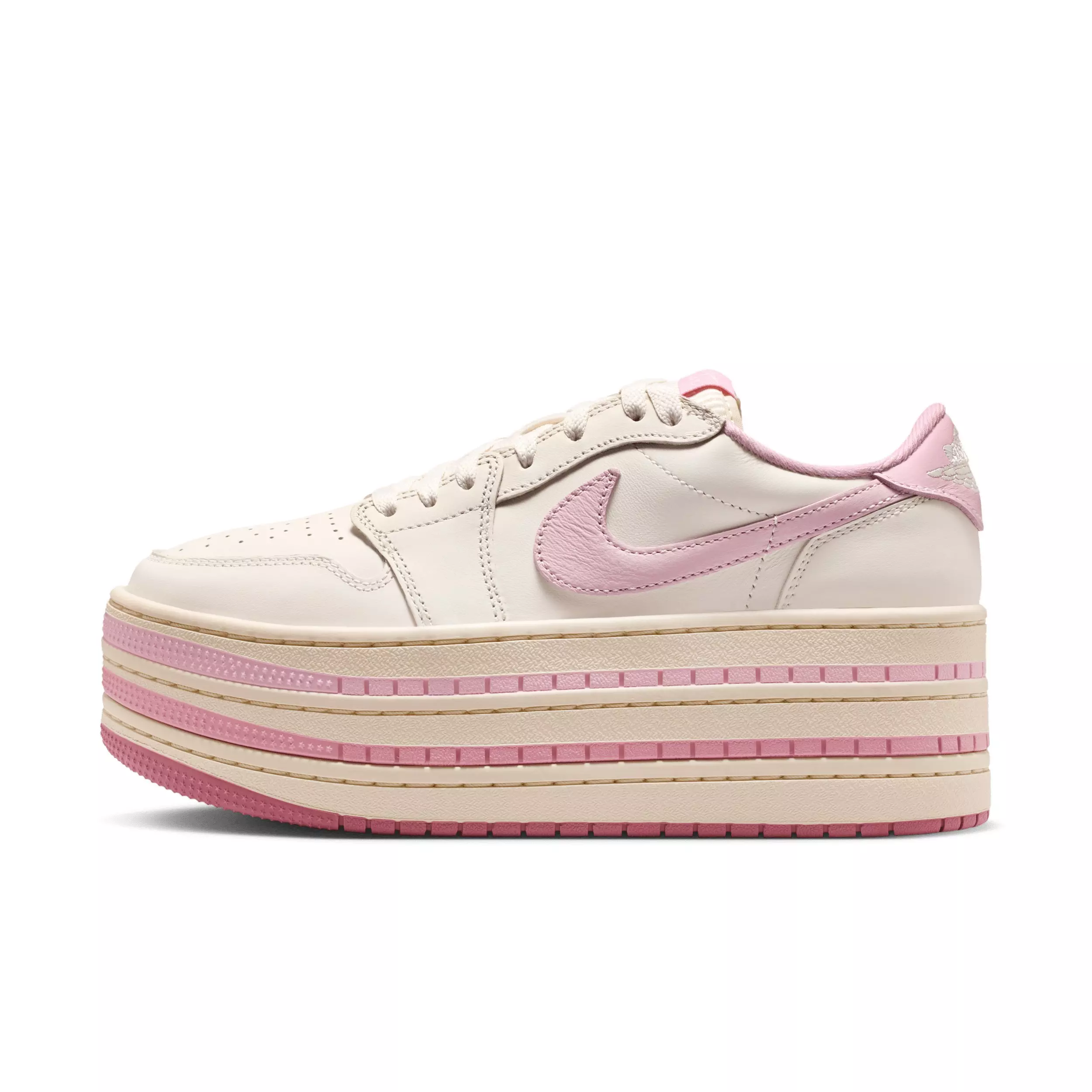 Jordan 1 Triple Stack "Pale Ivory/Muslin/Iced Carmine" Women's Shoe - IVORY/MUSLIN/CARMINE