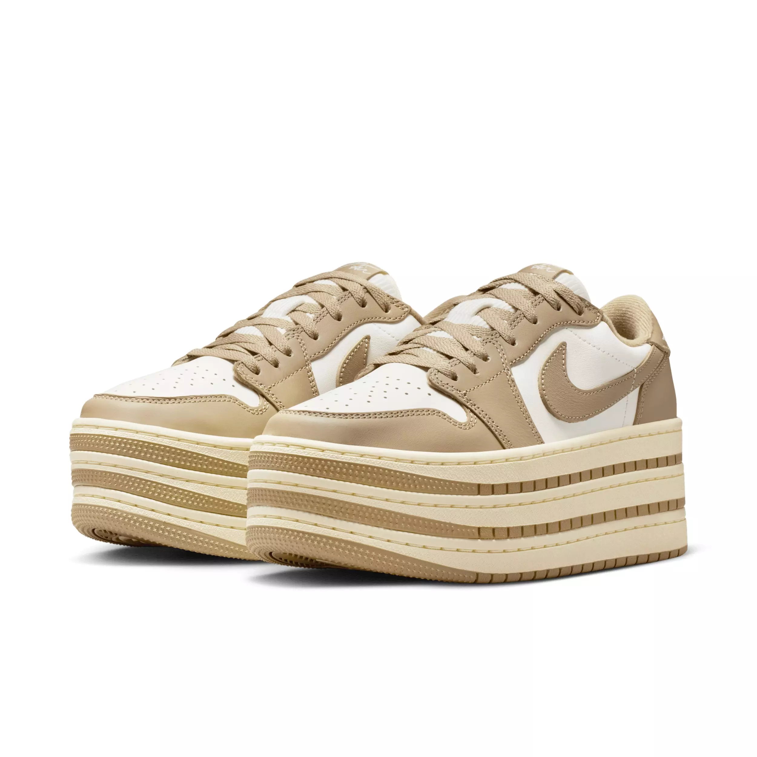Jordan 1 Triple Stack "Khaki/Sail/Coconut Milk/Khaki" Women's Shoe - KHAKI/SAIL/MILK/KHAKI