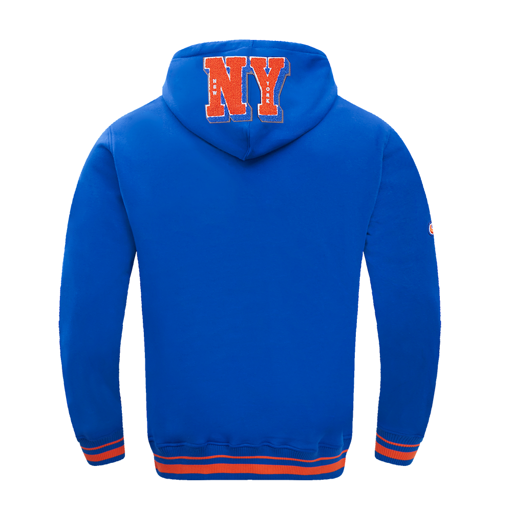 Pro Standard Men's MLB New York Mets Mashup Rib PO Hoodie -Royal/Orange - ROYAL/ORANGE Thumbnail View 2