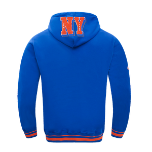 Pro Standard Men's MLB New York Mets Mashup Rib PO Hoodie -Royal/Orange