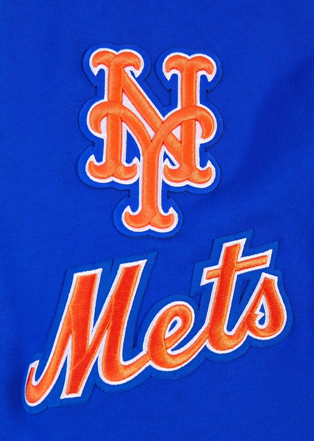 Pro Standard Men's MLB New York Mets Mashup Rib PO Hoodie - Royal/Orange - ROYAL/ORANGE Thumbnail View 6