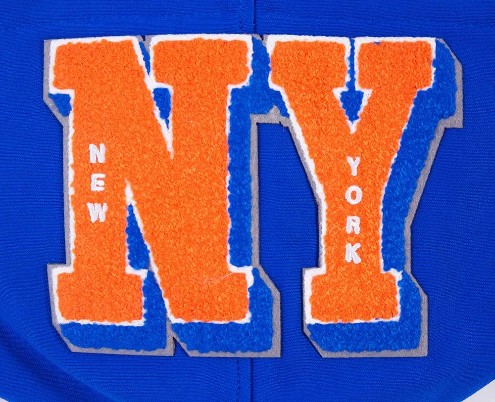 Pro Standard Men's MLB New York Mets Mashup Rib PO Hoodie - Royal/Orange - ROYAL/ORANGE