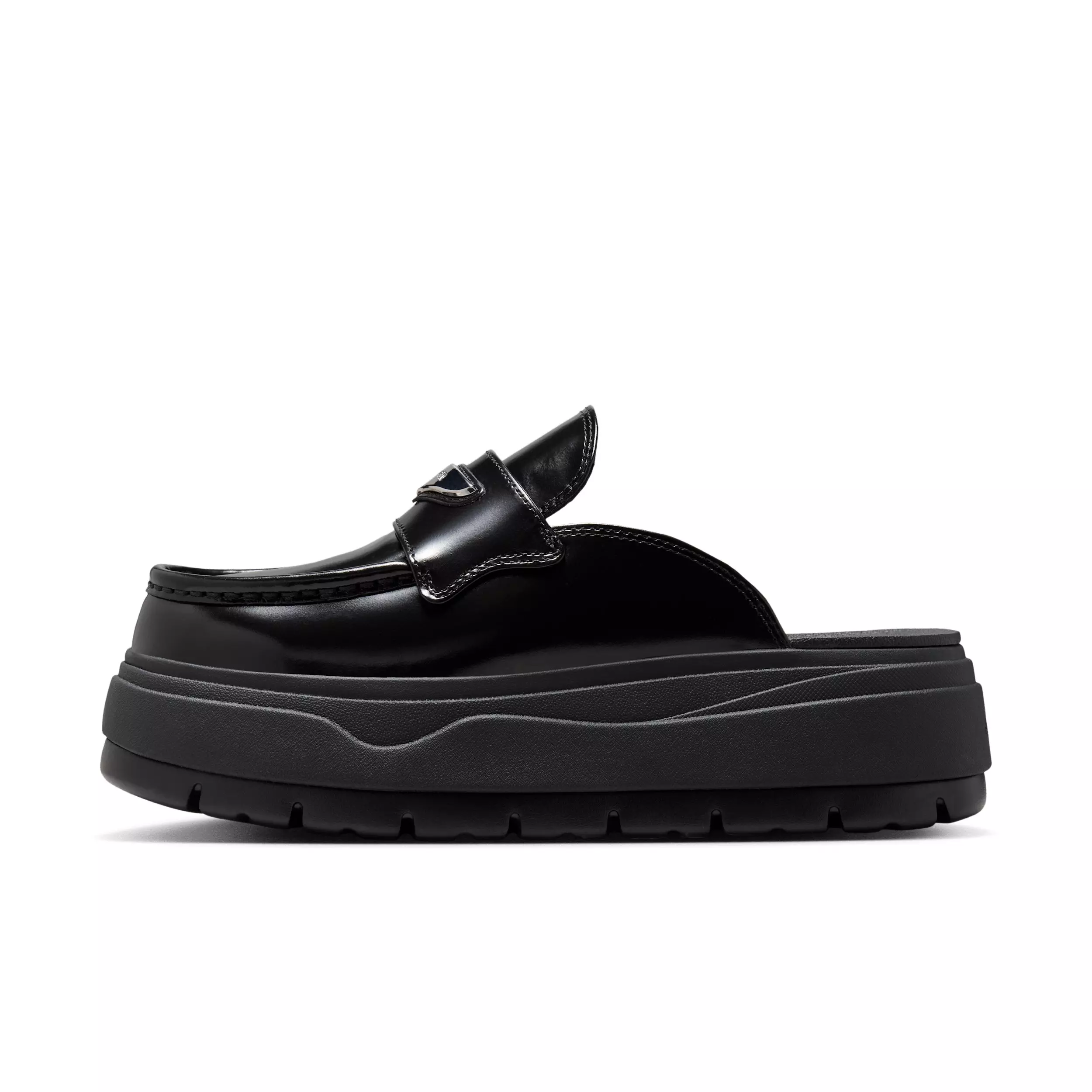 Jordan Mule "Black/Metallic Silver" Women's Shoe - BLACK/SILVER