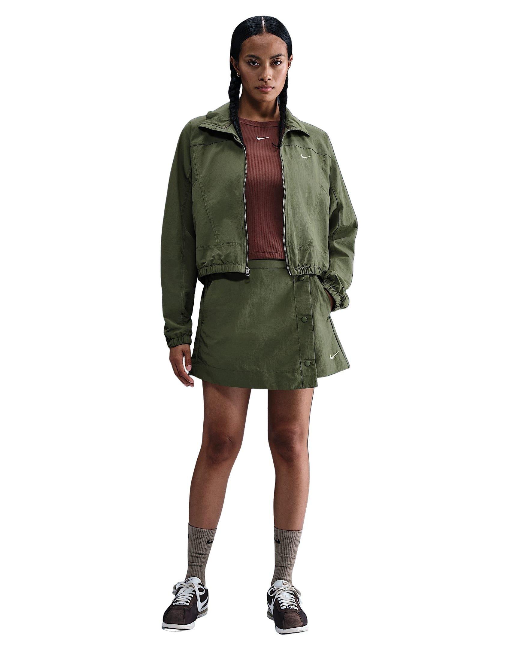 Nike Women's Sportswear Essential Woven Skort -Olive - OLIVE Thumbnail View 4