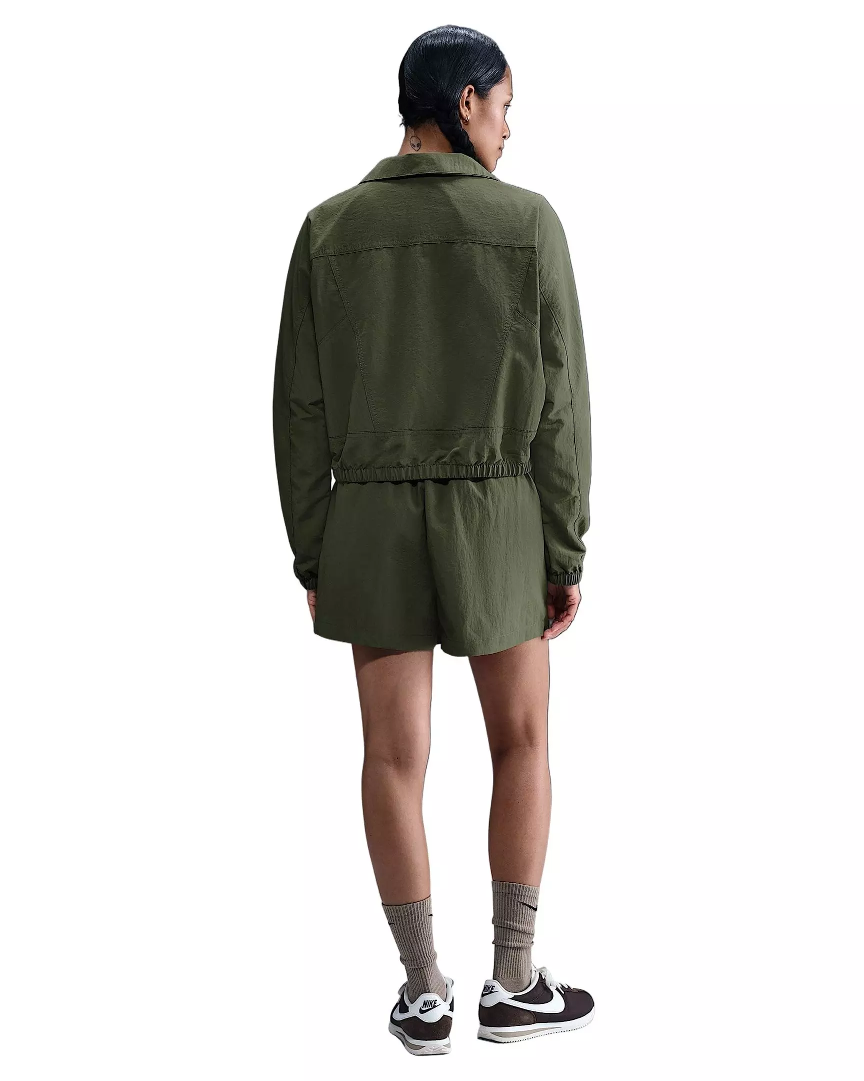 Nike Women's Sportswear Essential Woven Skort -Olive - OLIVE