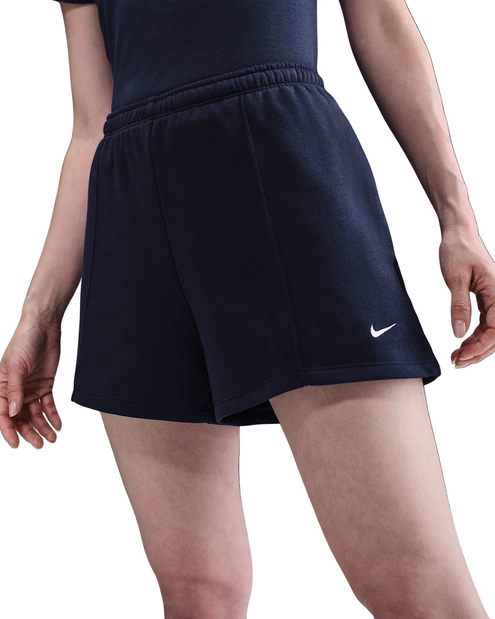 Nike Women's Sportswear Chill Terry Mid-Rise 4" French Terry Shorts - Navy - NAVY Thumbnail View 1