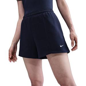 Nike Women's Sportswear Chill Terry Mid-Rise 4" French Terry Shorts -Navy
