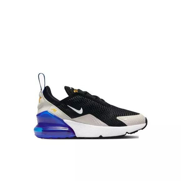 Nike Max 270 "Black/White/Game Royal/Light Bone" Boys' Shoe