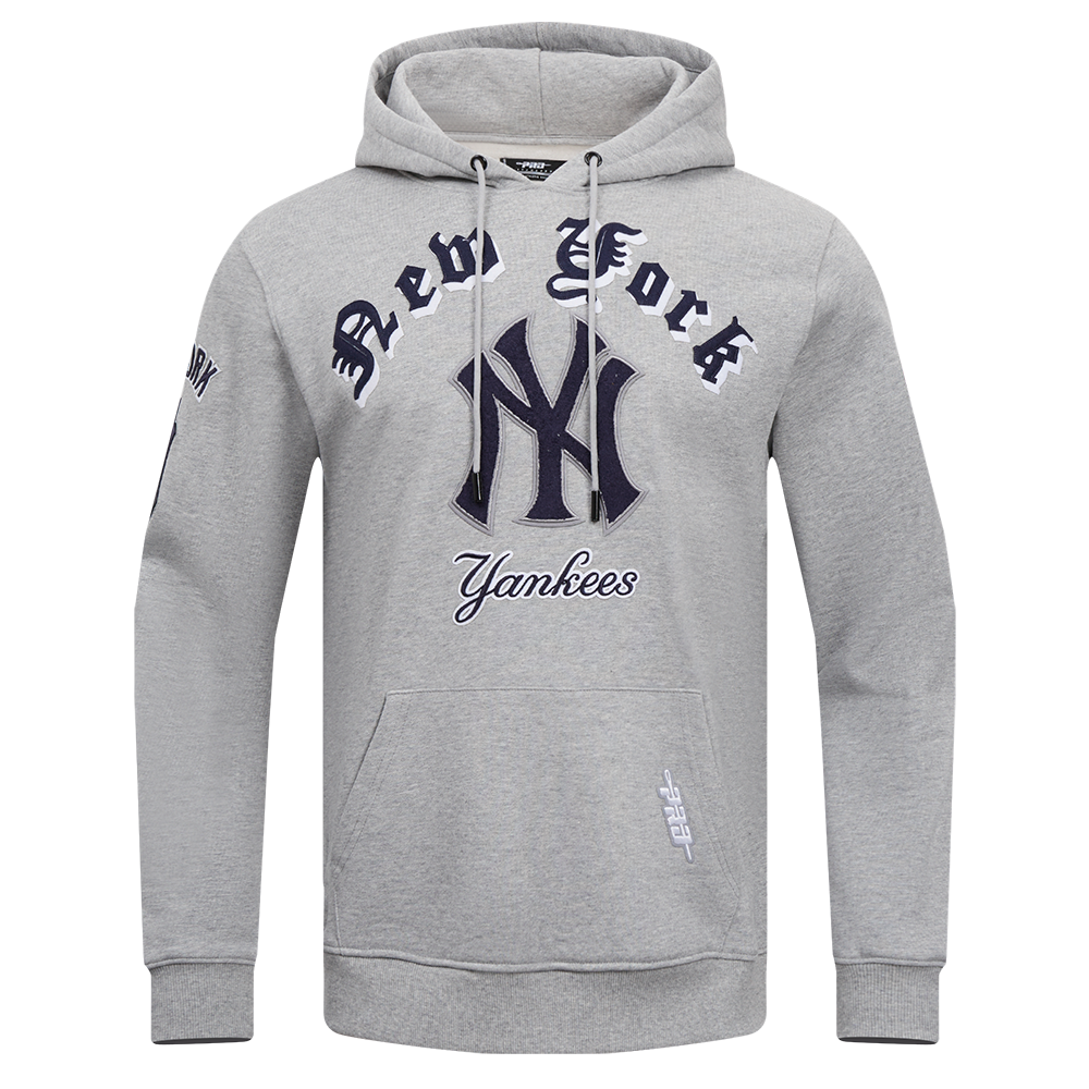 Pro Standard Men's MLB New York Yankees Old English PO Hoodie -Grey - GREY Thumbnail View 1