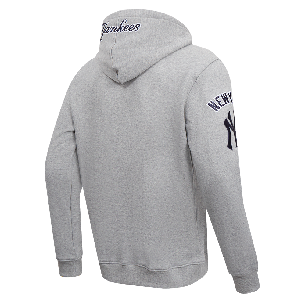 Pro Standard Men's MLB New York Yankees Old English PO Hoodie - Grey - GREY Thumbnail View 4