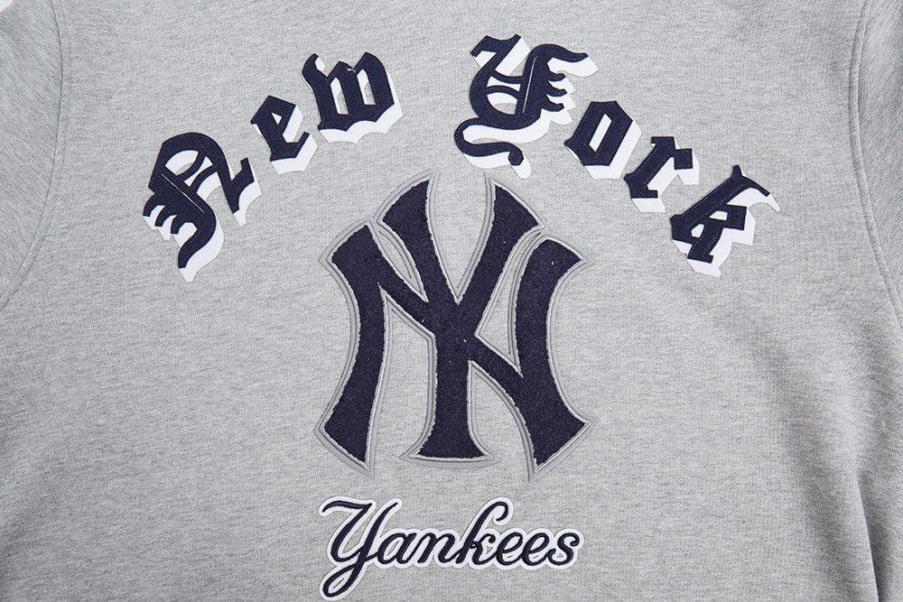Pro Standard Men's MLB New York Yankees Old English PO Hoodie - Grey - GREY Thumbnail View 7