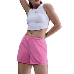 Nike Women's Sportswear Chill Terry Mid-Rise 4" French Terry Shorts -Pink