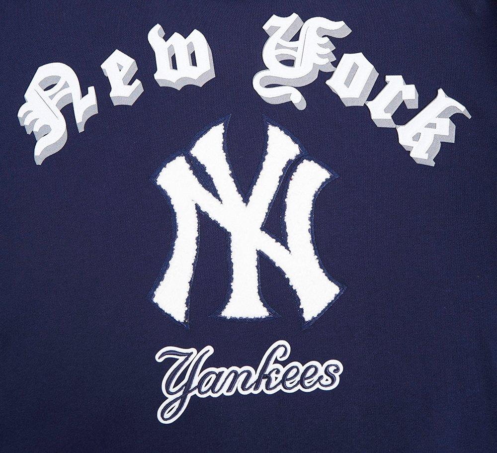 Pro Standard Men's MLB New York Yankees Old English PO Hoodie -Navy - NAVY Thumbnail View 5