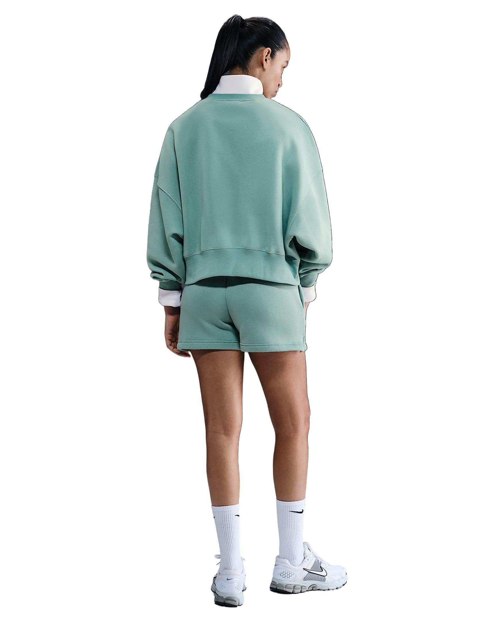 Nike Women's Sportswear Phoenix Fleece Mid-Rise 4" Shorts - Green - GREEN Thumbnail View 5