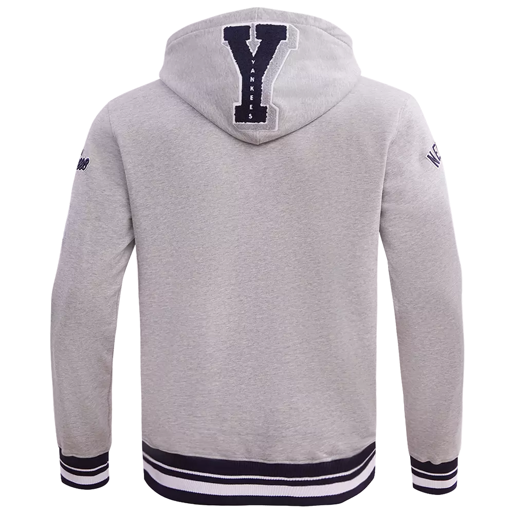Pro Standard Men's MLB New York Yankees Mashup Rib PO Hoodie - Grey/Navy - GREY/NAVY