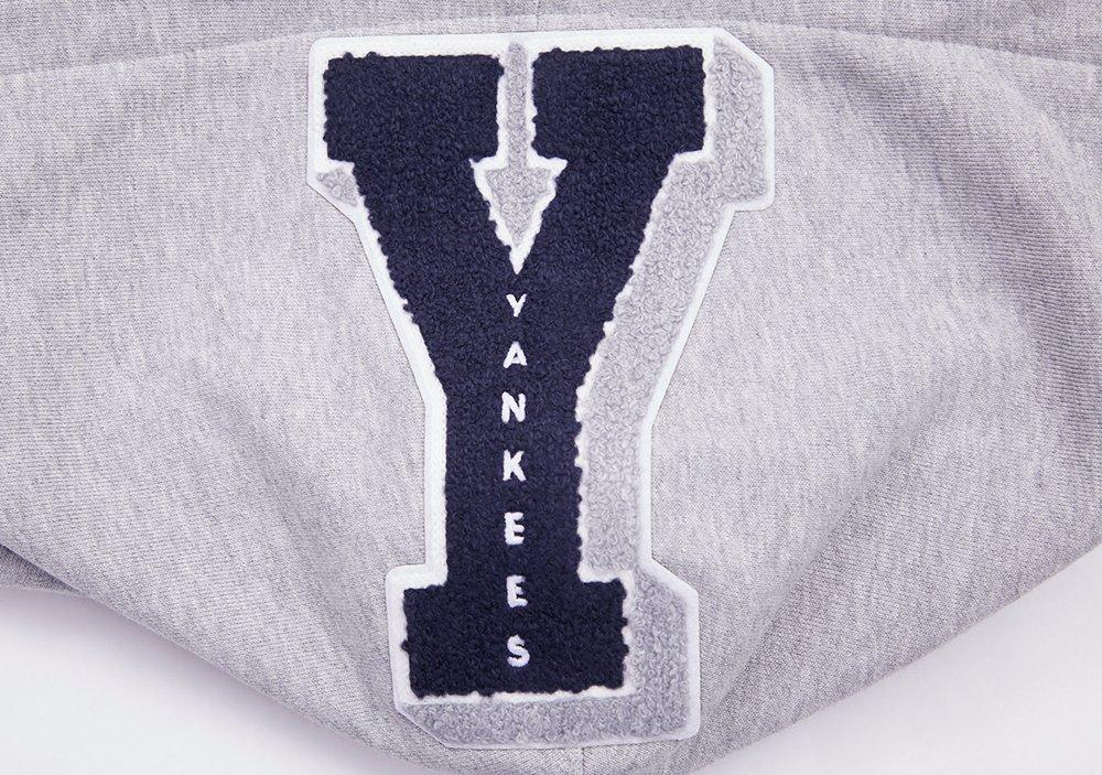Pro Standard Men's MLB New York Yankees Mashup Rib PO Hoodie - Grey/Navy - GREY/NAVY Thumbnail View 8