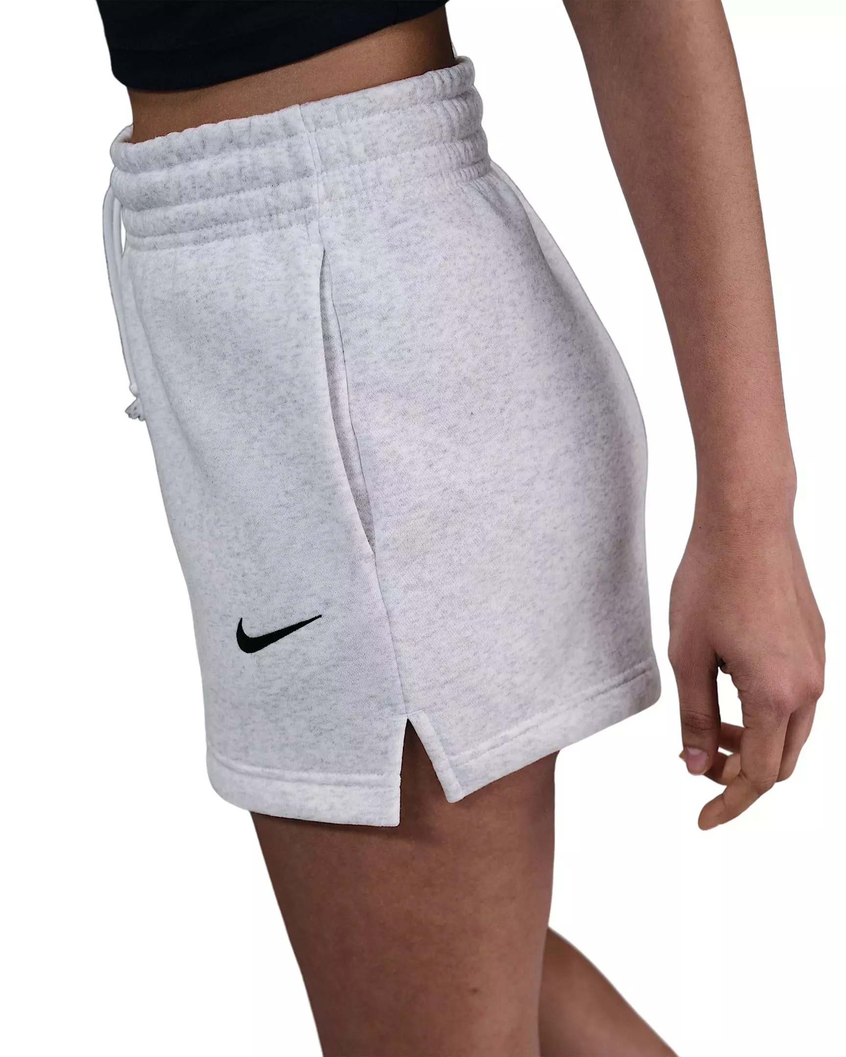 Nike Women's Sportswear Phoenix Fleece Mid-Rise 4" Shorts -Birch - BIRCH