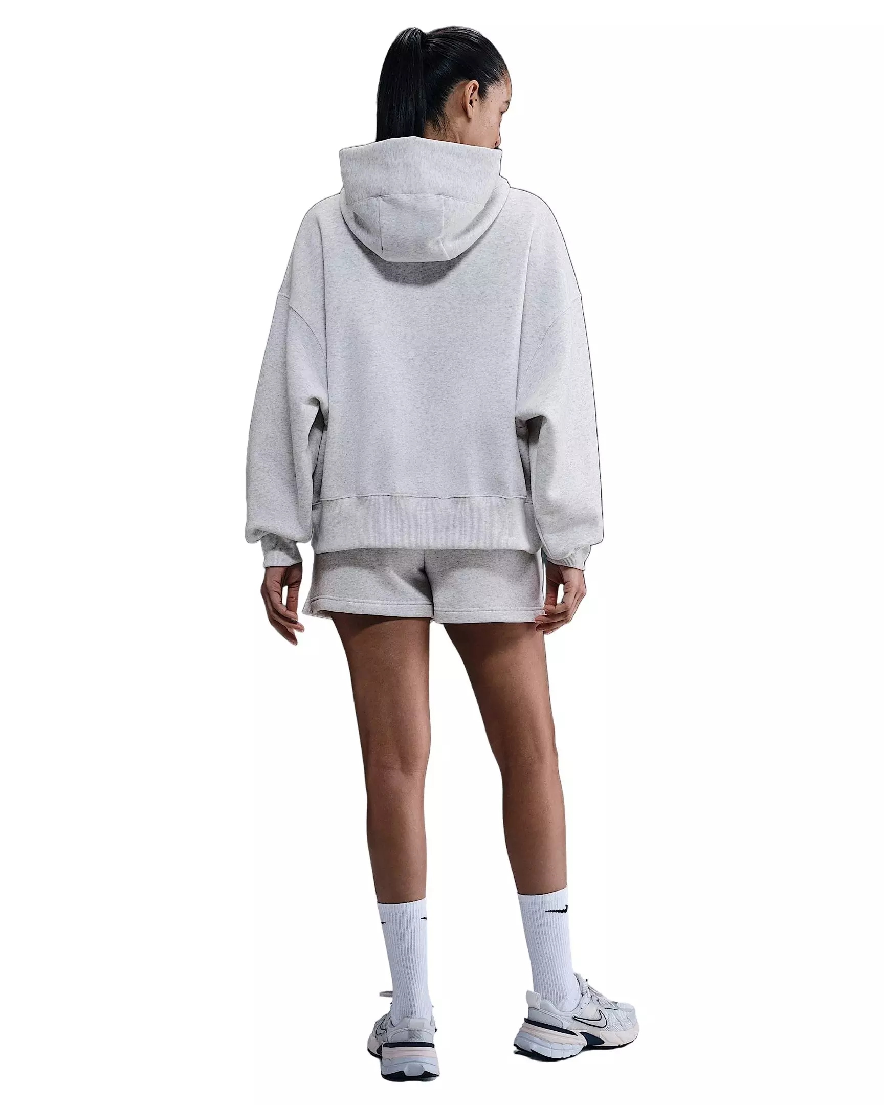 Nike Women's Sportswear Phoenix Fleece Mid-Rise 4" Shorts -Birch - BIRCH