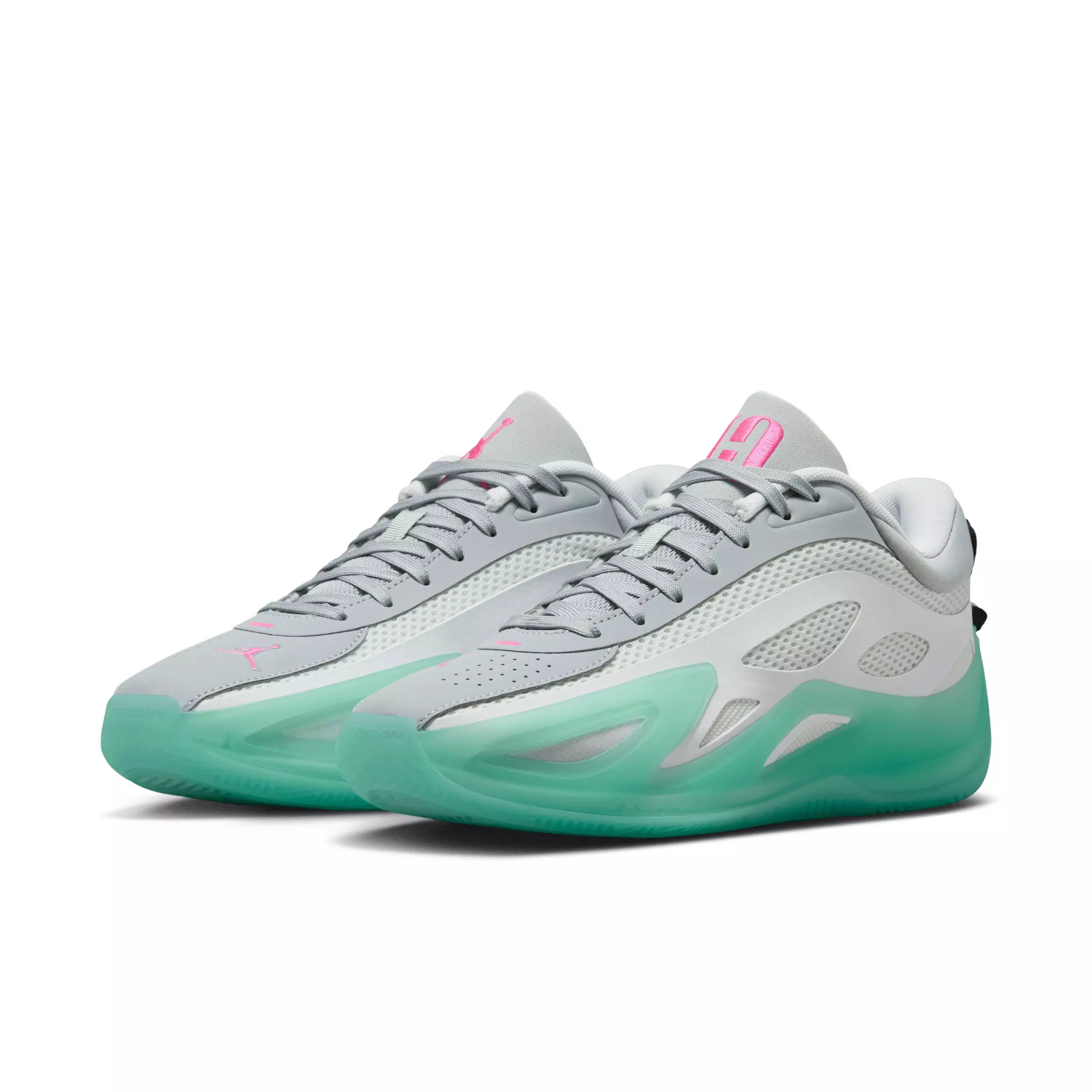 Jordan Heir Series 2 "White/Metallic Silver/Pink Blast/Light Pumice" Women's Basketball Shoe - WHITE/SILVER/PINK/LT PUMICE